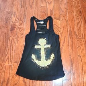 Venus black anchor summer tank